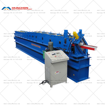 Cr12 Steel Hydraulic Cutting Gutter Roll Forming Machine With PLC Control