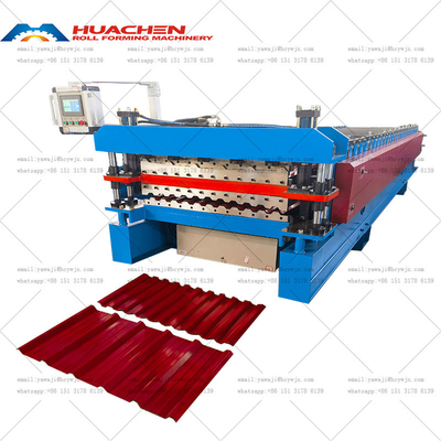 Efficient Double Layer Roll Forming Machine Trapezoidal Roofing Metal Tile Making