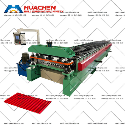 Chain Drive Corrugated Iron Automatic Roof Roll Forming Machine for PPGI / GI Material Production