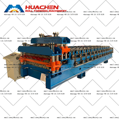 380v 50Hz 3 Phases Voltage Double Deck Roll Forming Machine With CR12 Cutter Material Made