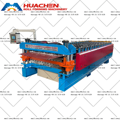 Chain Drive Double Deck Roll Forming Machinery With 45 Steel Quenching And Plating Rollers Shafts