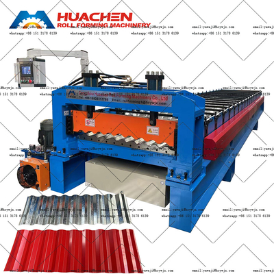 Trapezoidal America PBR Steel Roof Panel Sheet Roll Forming Bending Machine
