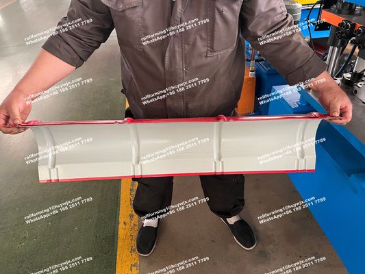 Automatic Ridge Cap Roll Forming Machine , Roof Tile Manufacturing Machine Hydraulic Cutting