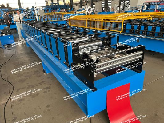 Automatic Ridge Cap Roll Forming Machine , Roof Tile Manufacturing Machine Hydraulic Cutting