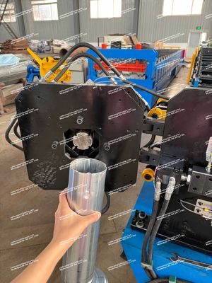 100mm Round Downspout Pipe Roll Forming Machine Hydrulic Cutting Type