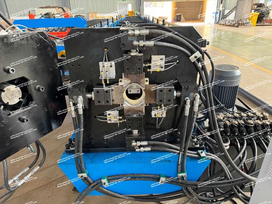 100mm Round Downspout Pipe Roll Forming Machine Hydrulic Cutting Type