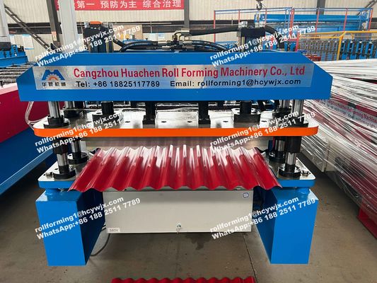 Steel Silo PPGI Corrugated Roll Forming Machine For 0.7mm Roof Sheet
