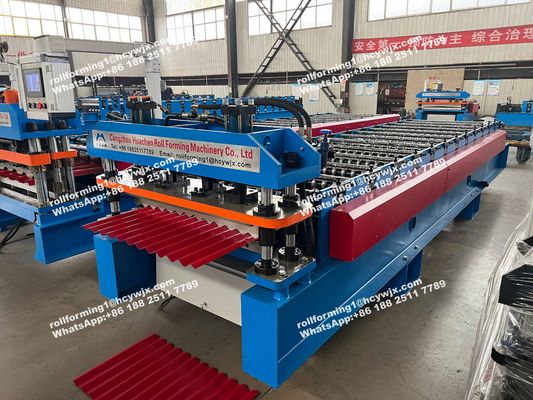 Steel Silo PPGI Corrugated Roll Forming Machine For 0.7mm Roof Sheet
