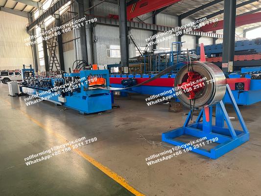 Flying Saw C Purlin Steel Sheet Roll Forming Machine 175mm / 465mm For Warehouse