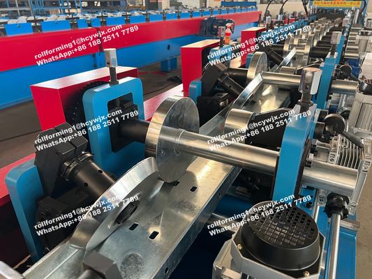 Flying Saw C Purlin Steel Sheet Roll Forming Machine 175mm / 465mm For Warehouse