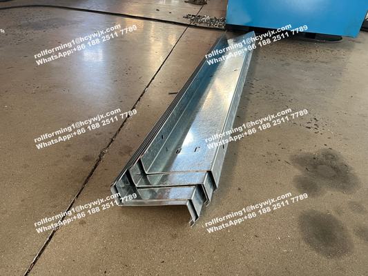 Flying Saw C Purlin Steel Sheet Roll Forming Machine 175mm / 465mm For Warehouse
