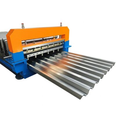 Customized Automatic Ridge Cap Roll Forming Machine 5.5Kw Main Motor Power