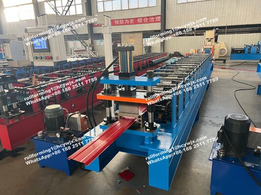 PLC Controlled Spandrel Color Coated Wall Panel Roll Forming Machine with 0.3-0.6mm Thickness and 15 Rows Rollers