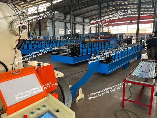 PLC Controlled Spandrel Color Coated Wall Panel Roll Forming Machine with 0.3-0.6mm Thickness and 15 Rows Rollers