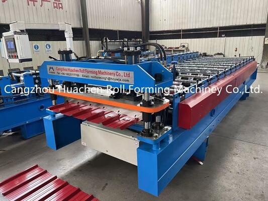 Hydraulic Motor Control Roofing Sheet Roll Forming Machine with 12 Stations for 0.3-0.6mm Material Thickness
