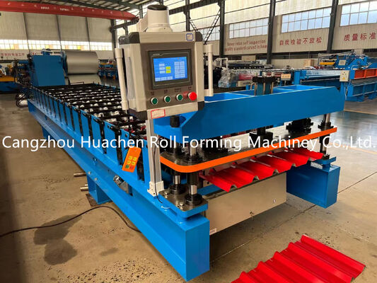 Hydraulic Corrugated Panel Roll Forming Machine with 11 Stations, 45# Steel Quenching and Plating for Roofing Sheet Manufacturing at 15-20m/min Speed
