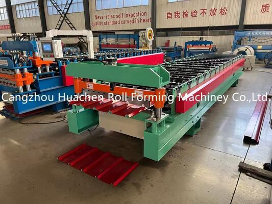 Galvanized Roofing Sheet Roll Forming Machine with 15m/min Speed, 45# Steel Quenching and Plating Rollers, and 380V 50Hz 3Phases Power