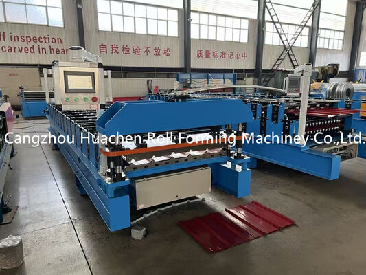 Touch Screen Control Roofing Sheet Roll Forming Machine with 14 Stations and 5.5KW Power