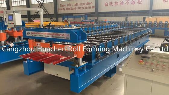 High Speed 15-20m/min Galvanised Sheet Metal Forming Equipment With Hydraulic Cutting Roofing Sheet Roll Forming Machine