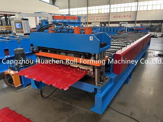 4 KW Hydraulic Cutter Glazed Tile Roll Forming Machine with 1200mm Coil Width and 12 Stations