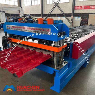 1200mm Material Width 18 Rollers Glazed Tile Roll Forming Machine with 5.5KW Power for PPGI/GI Roof Tiles