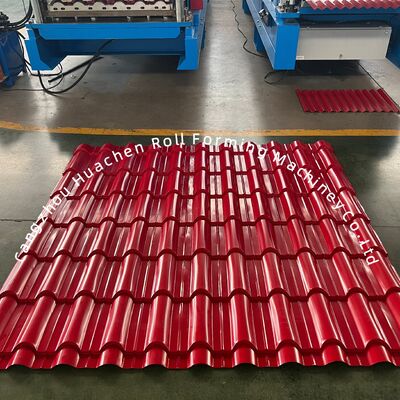 1200mm Material Width 18 Rollers Glazed Tile Roll Forming Machine with 5.5KW Power for PPGI/GI Roof Tiles