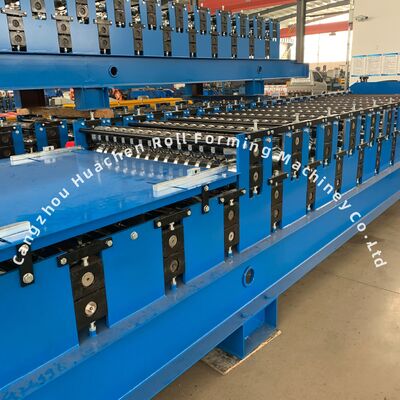 Professional Double Layer Roll Forming Machine / 380v Wall Panel Roll Forming Machine