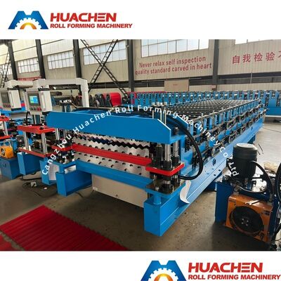 Double Layer Tile Glazed Panel Color Steel Roof Sheet Roll Forming Machine CE