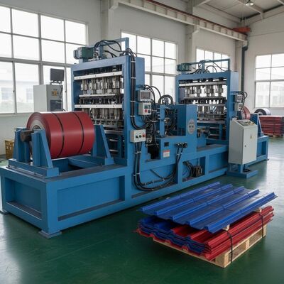 Double Layer Roll Forming Machine for Glazed Panel with 1250mm Width, 15m/min Speed and PPGI/GI Material