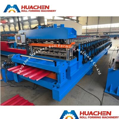 1250 mm Galvanized Sheet Roll Forming Machine 5.5kw Power , Tile Steel Making Machine
