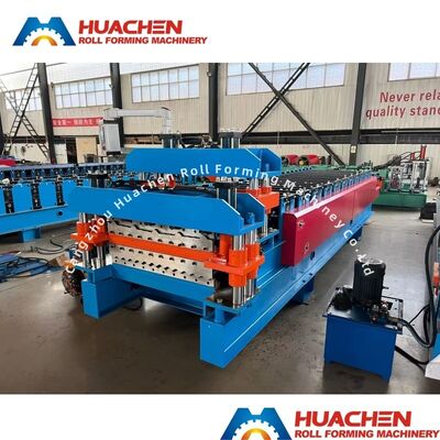 Double Layer Roll Forming Machine for Metal Roofing with 15m/min Speed 0.3-0.6mm Thickness and Chain Drive