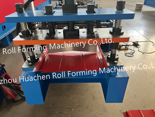 Trilobal metal rolling machine for forming wall panels and roof panels into a trapezoidal shape