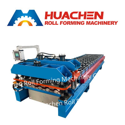 Metal Corrugated Roll Forming Machine Corrugated Iron Roofing Sheet Making High Productivity Gear & Bearing