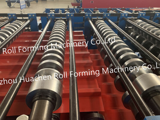 Double-layer roll forming machine for roofing tiles