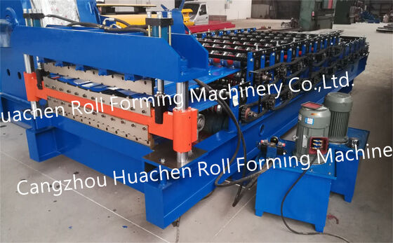 Polish colored steel roof tiles / Roof panel manufacturing - Cold-rolled double-layer rolled forming machine