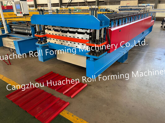 Aluminium Corrugated Roofing Sheet Roll Forming Machine Automatic Line
