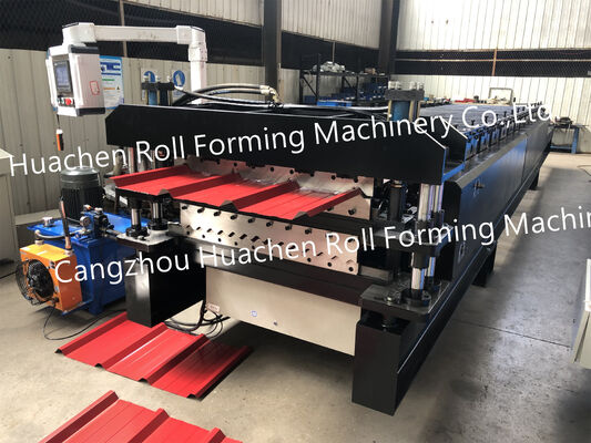 Steel corrugated roof formed by cold bending with trapezoidal profiled steel sheet machine