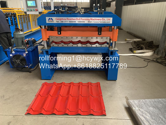 CE Steel Glazed Tile Roll Forming Machine 380V