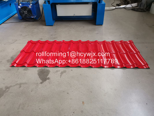 CE Steel Glazed Tile Roll Forming Machine 380V
