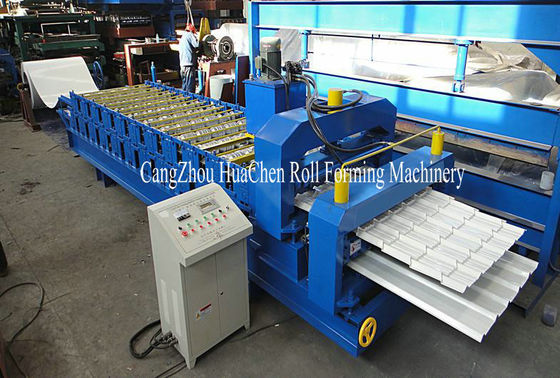 70mm Shaft Diameter Double Layer Roll Forming Machine With 11 Row Roller and PLC Control