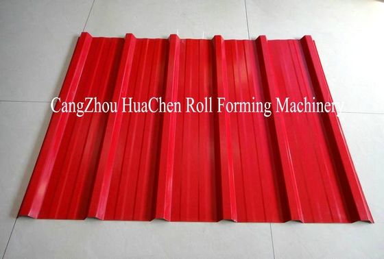 Siemens PLC Double Layer Roof Panel Roll Forming Machine With Hard Rollers No.45 Steel