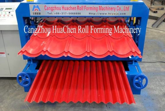 MetalSheet Roll Forming Machine 0.3 - 0.8mm Automatic Hydraulic Cutting