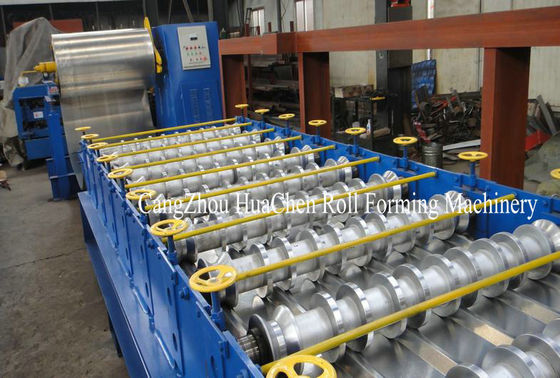 Aluminium Roofing Sheet Trimdeck Profile Roll Forming Machine With PLC Control