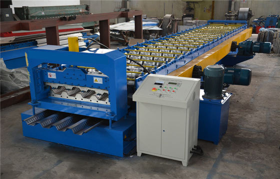 High Speed Galvanized Steel Floor Deck Roll Forming Machine 28 Rows