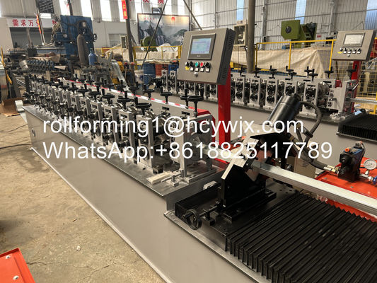 Cold 3phases Metal Stud And Track Roll Forming Machine With Tracking Cut Off