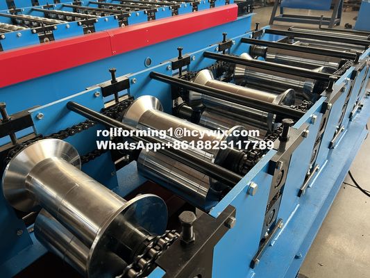 Half Round Rain Gutter Roll Forming Equipment 19 Rows Rollers