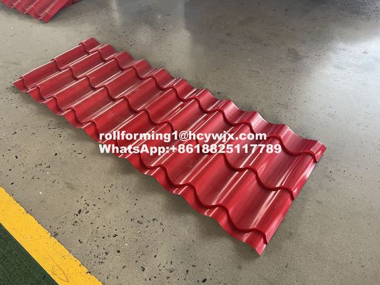 Plc 0.3mm Tile Roll Forming Machine Fast Speed