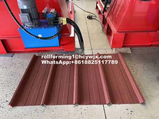 Precise Customizable Roofing Sheet Roll Forming Machine Hydraulic Cutting