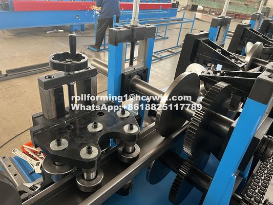One Click CZ Purlin Interchange Roll Forming Machine Chain Drive