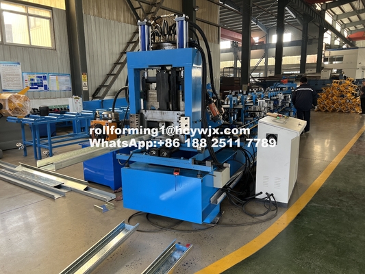 Automated Automatic CZ Purlin Roll Forming Machine 1.2-1.8mm 11 7.5KW Power 10-15m/min Speed